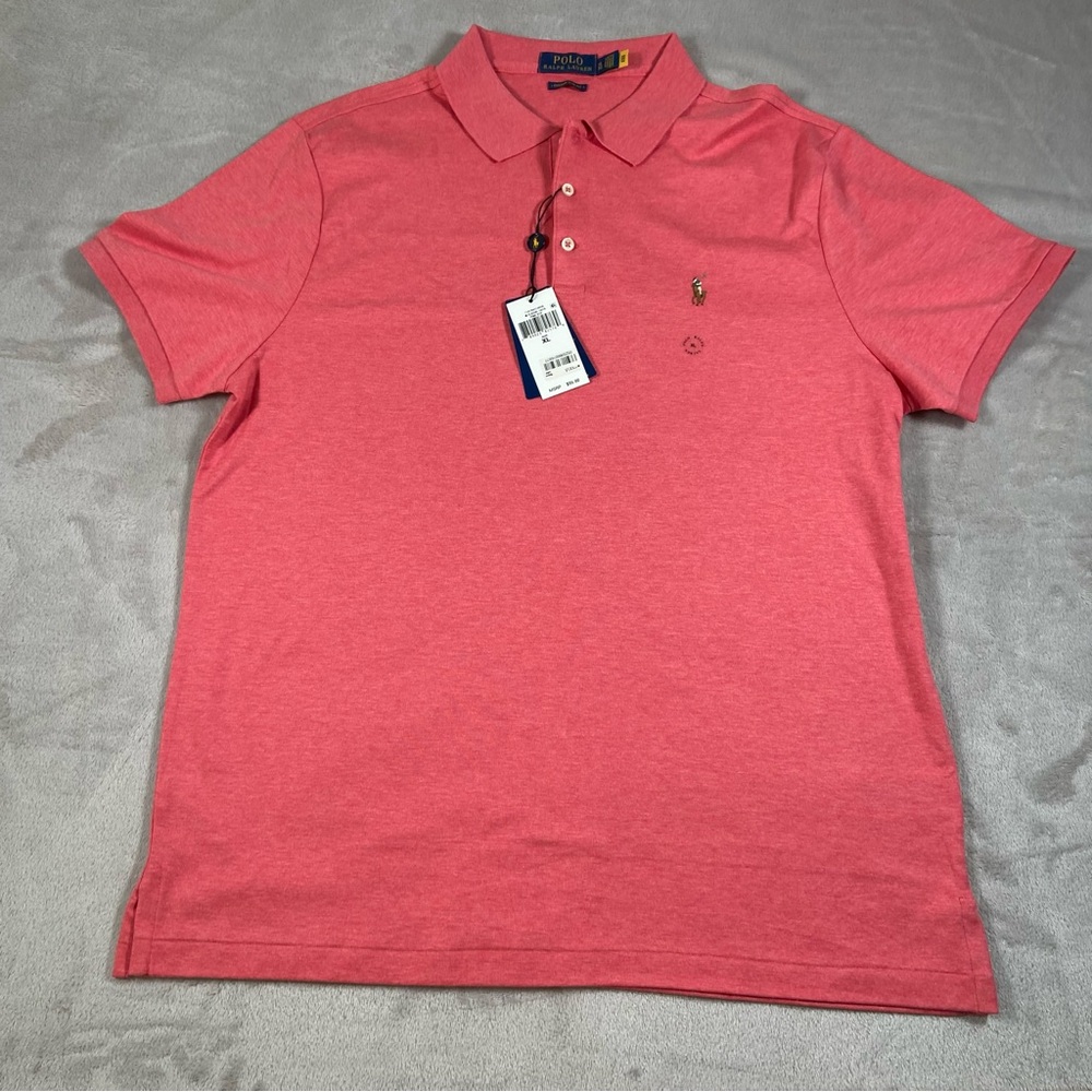 Salmon Colored Polo Shirt XL Pima Cotton Custom Slim Fit NWT pink polo
